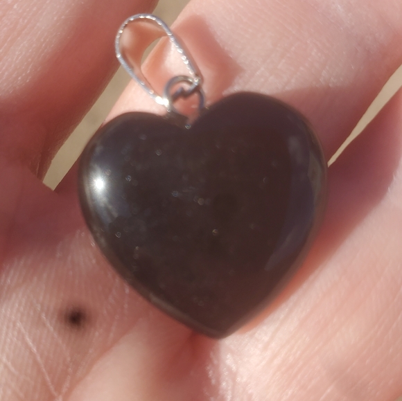 New Black Onyx Heart Shaped Pendant. - Picture 3 of 10
